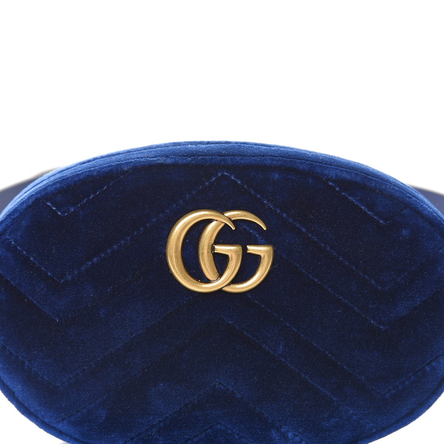 Velvet Matelasse GG Marmont Belt Bag 85 34 Cobalt Blue