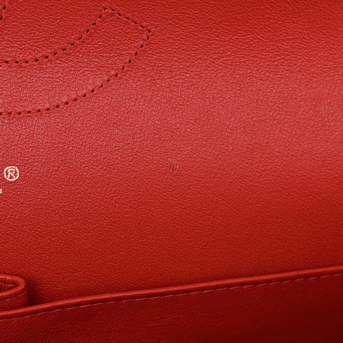 Lambskin Quilted Jumbo Double Flap Red
