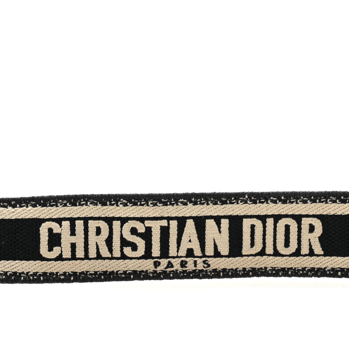 Canvas Embroidered Shoulder Strap Black