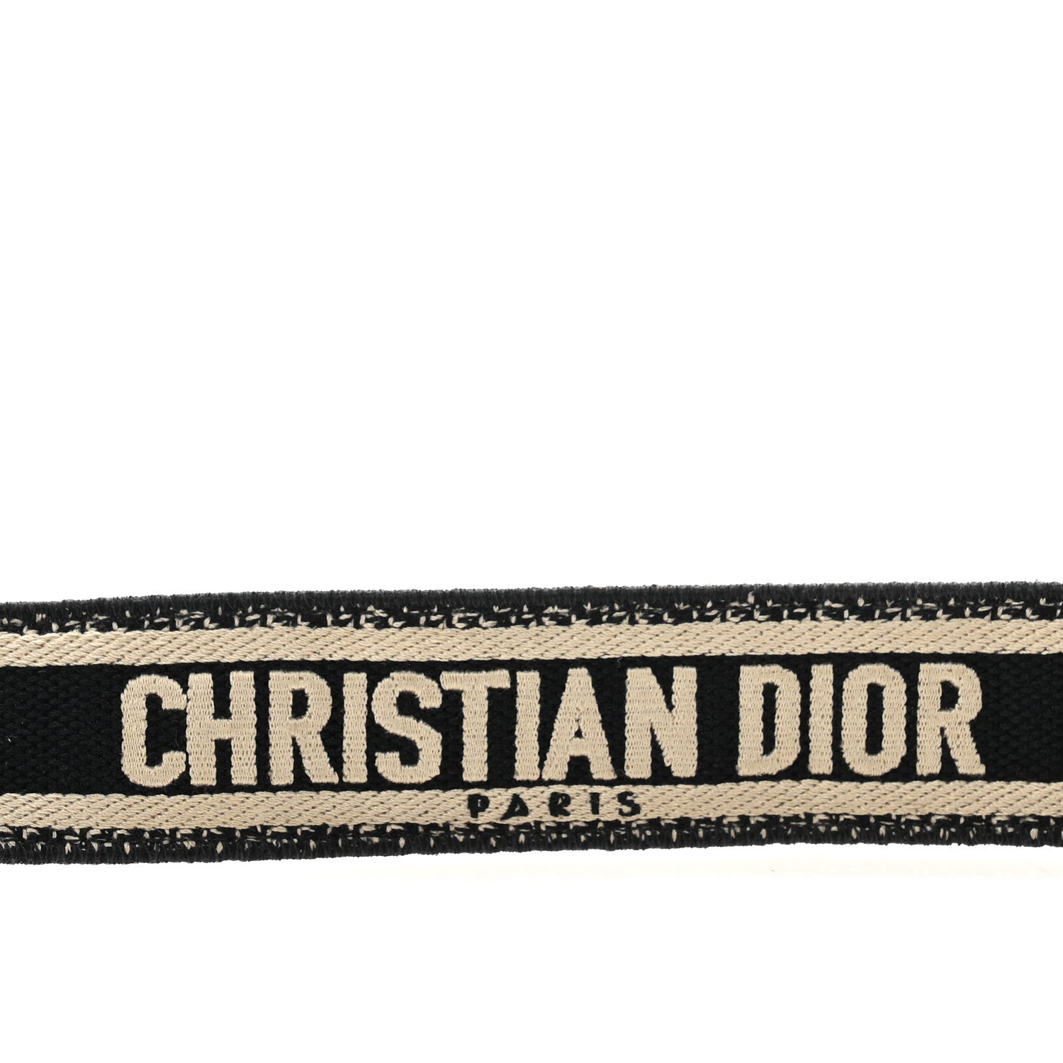 Christian Dior Canvas Embroidered Shoulder Strap Black 4 of 6