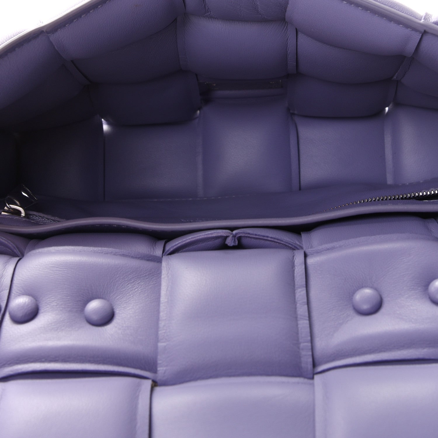 Bottega Veneta Lambskin Maxi Intreccio Padded Chain Cassette Crossbody Bag Lavender 4 of 10