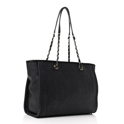 Chanel Mixed Fibers Small Deauville Tote Black 3 of 14