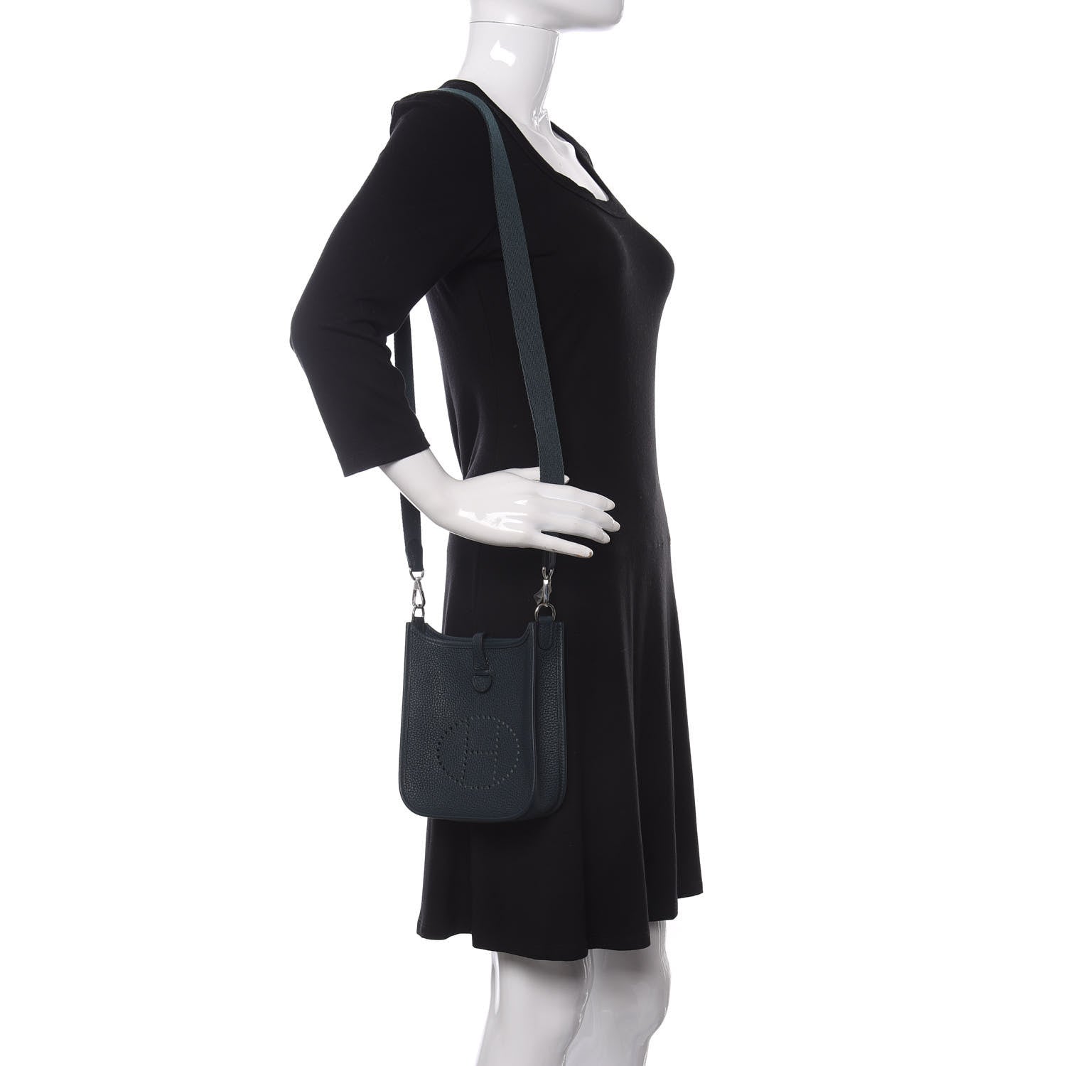 Hermes Taurillon Clemence Amazone Evelyne TPM Vert Cypress 2 of 11