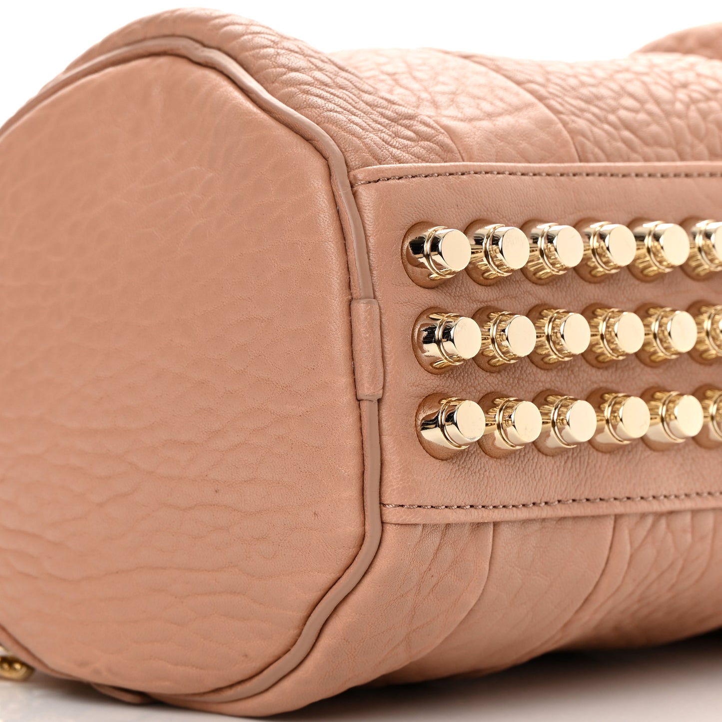 Pebbled Lambskin Mini Rockie Latte Gold Hardware