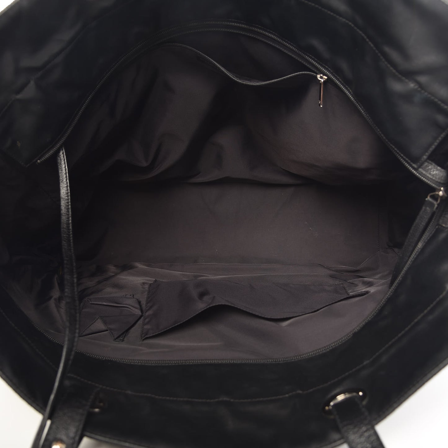 Coated Canvas Stitched XL Paris Biarritz Tote Black