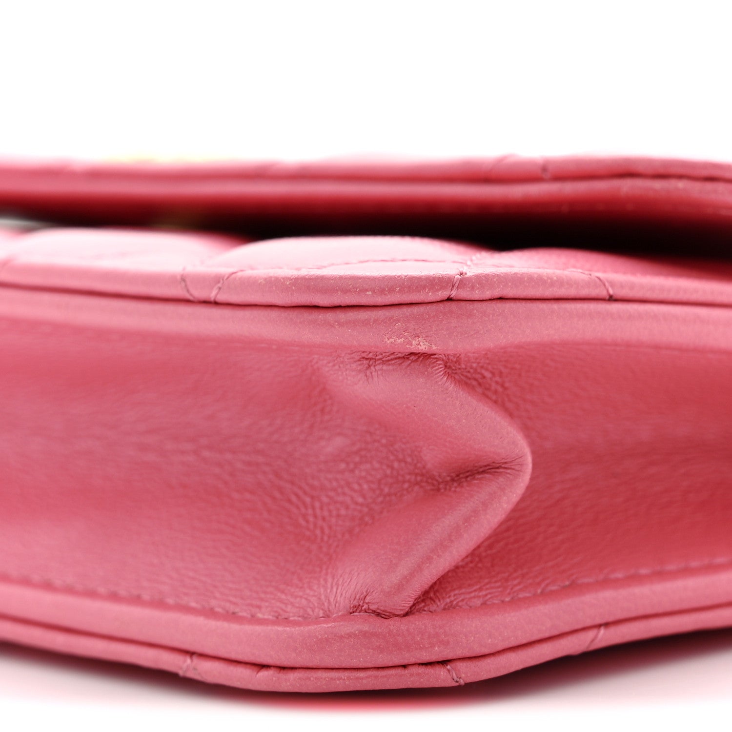 Chanel Lambskin Quilted Pillow Crush Flap Phone Holder With Chain Pink 10 of 12