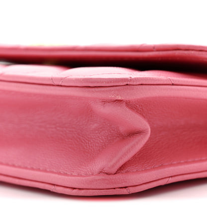 Chanel Lambskin Quilted Pillow Crush Flap Phone Holder With Chain Pink 10 of 12