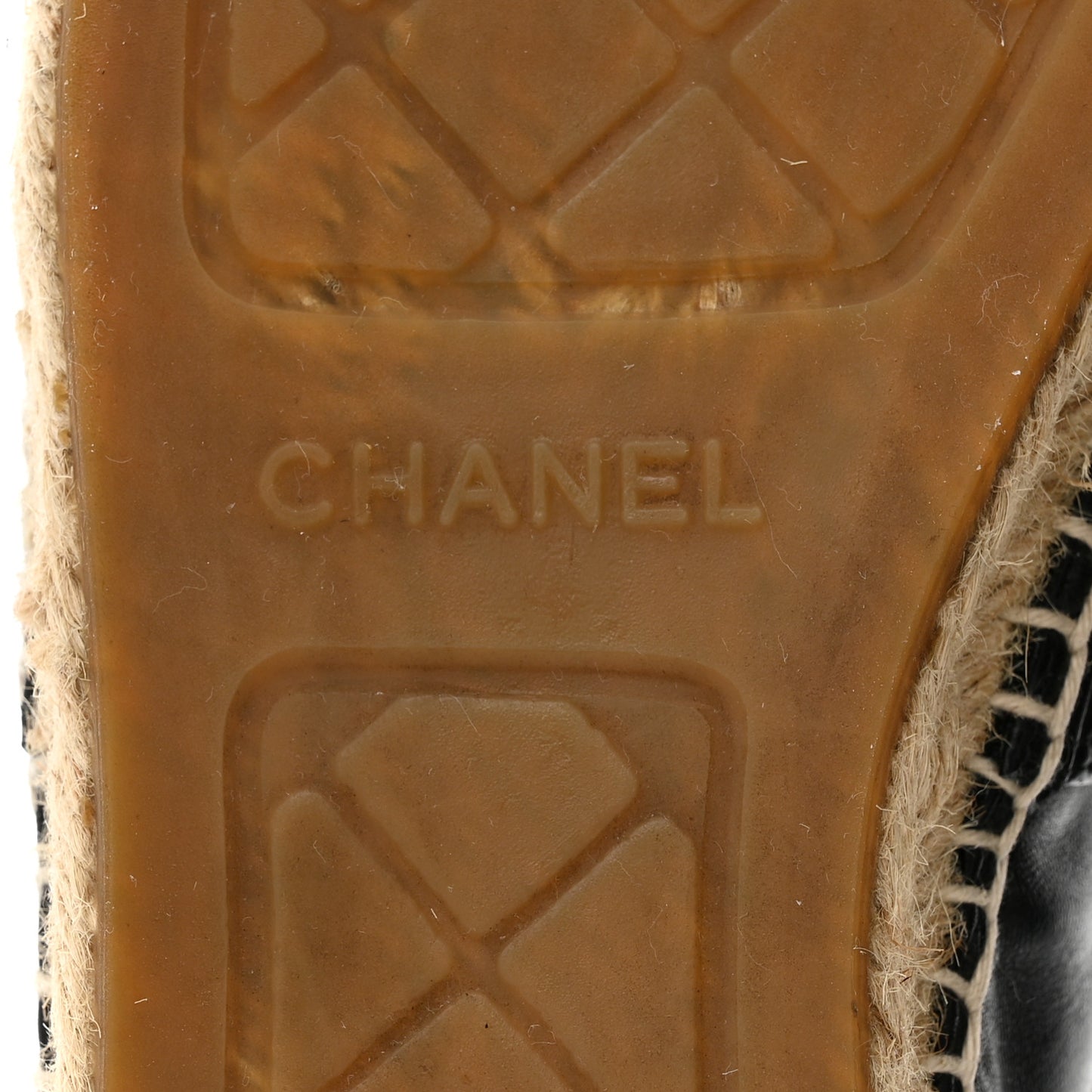 Lambskin Quilted CC Espadrilles 41 Navy Blue Black