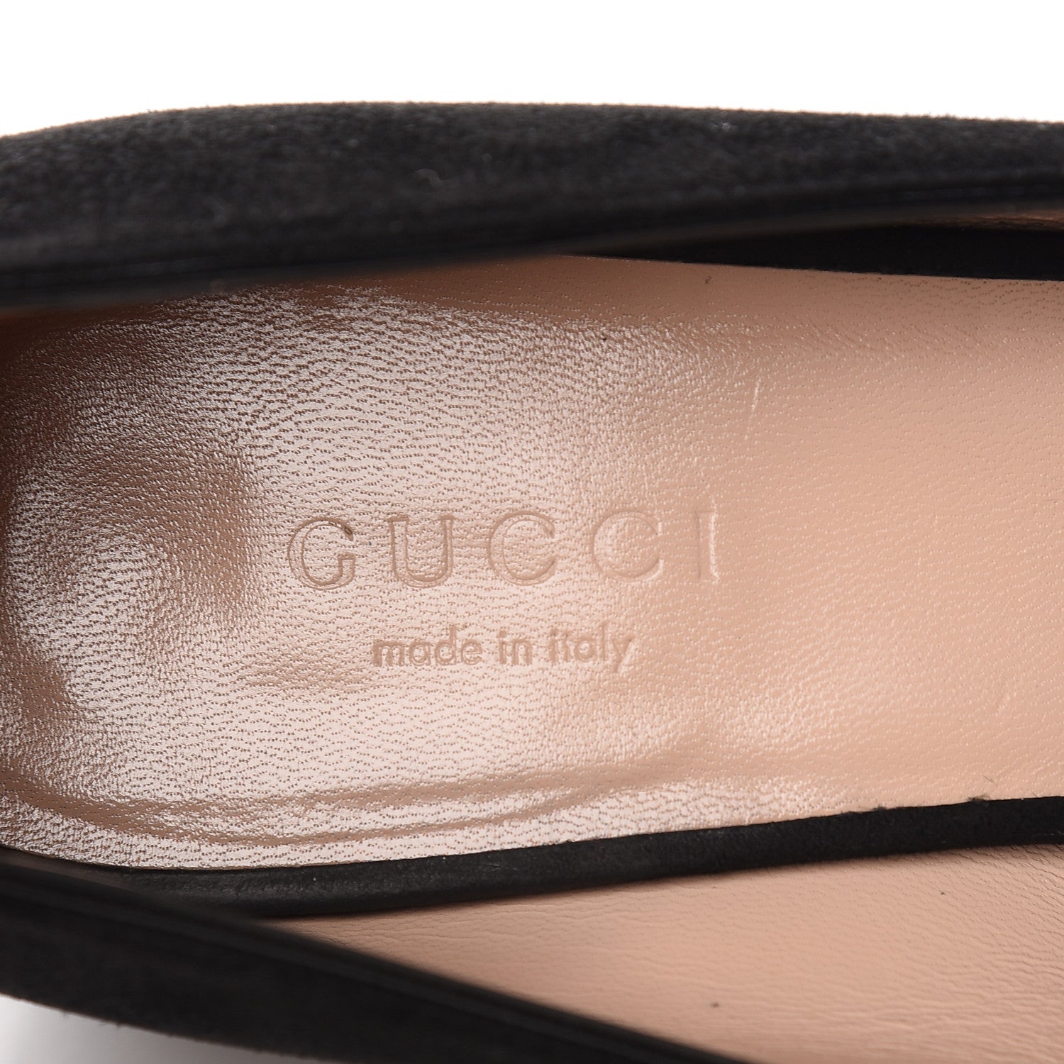 Gucci Kid Scamosciato GG Marmont Fringe 50mm Loafer Pumps 36.5 Black 10 of 10