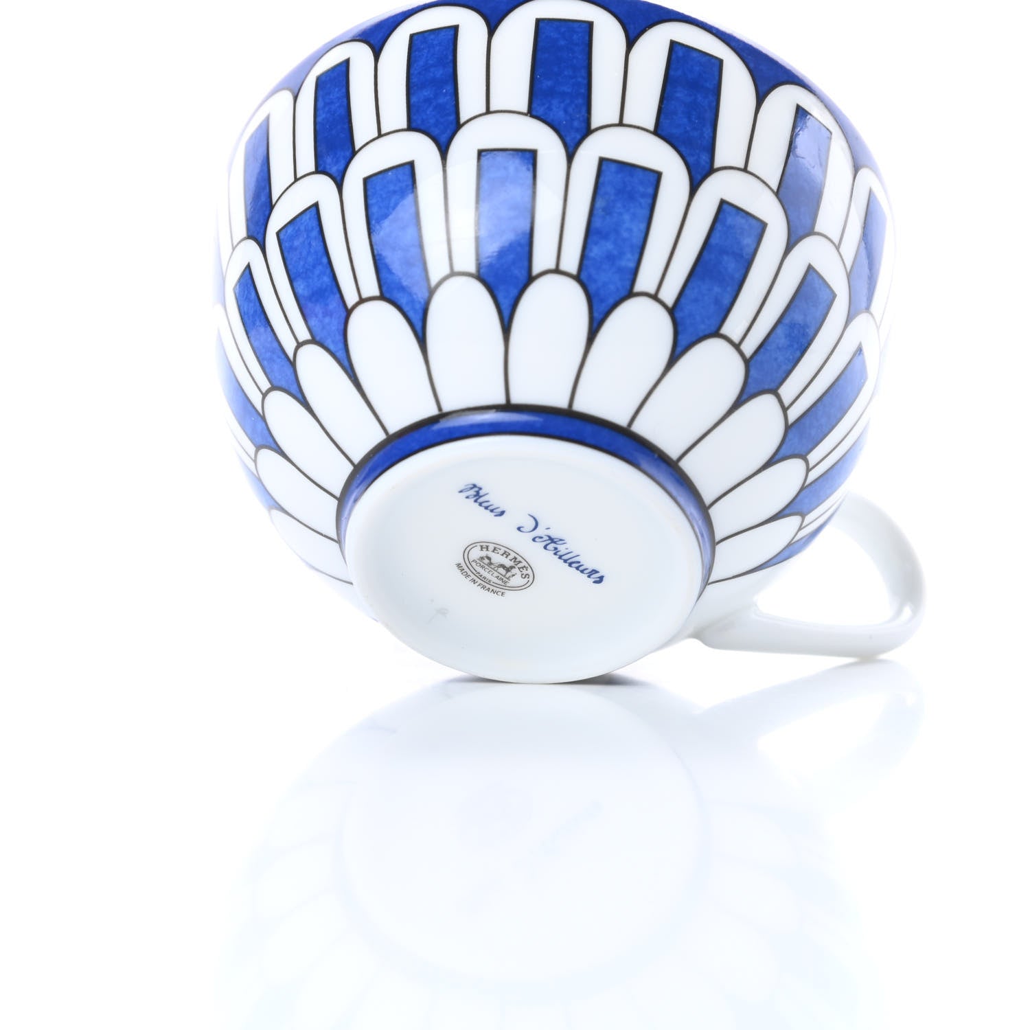 Hermes Porcelain Bleus d'Ailleurs Tea Cup And Saucer Set Of 2 7 of 8
