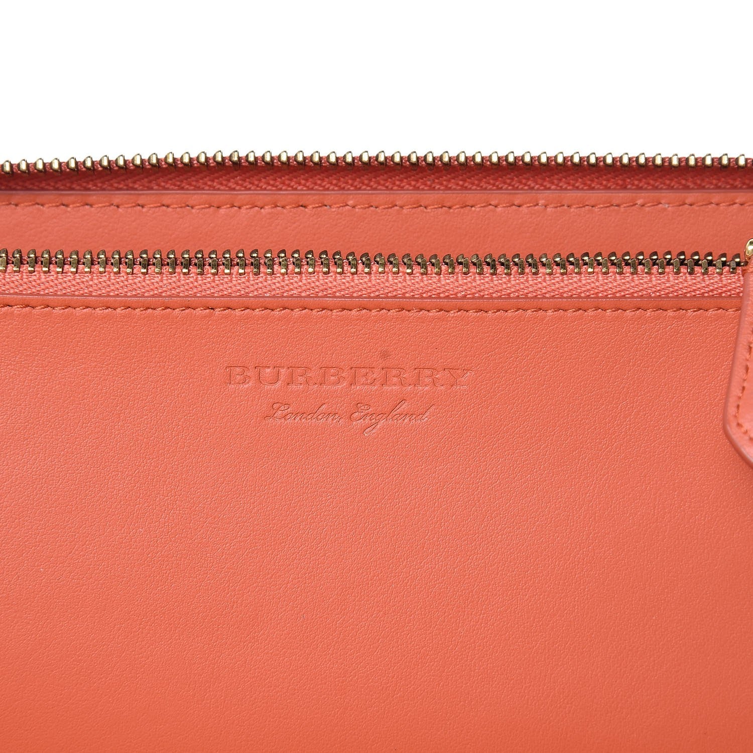 Burberry Soft Grain Elmore Zip Around Wallet Orange 8 of 8