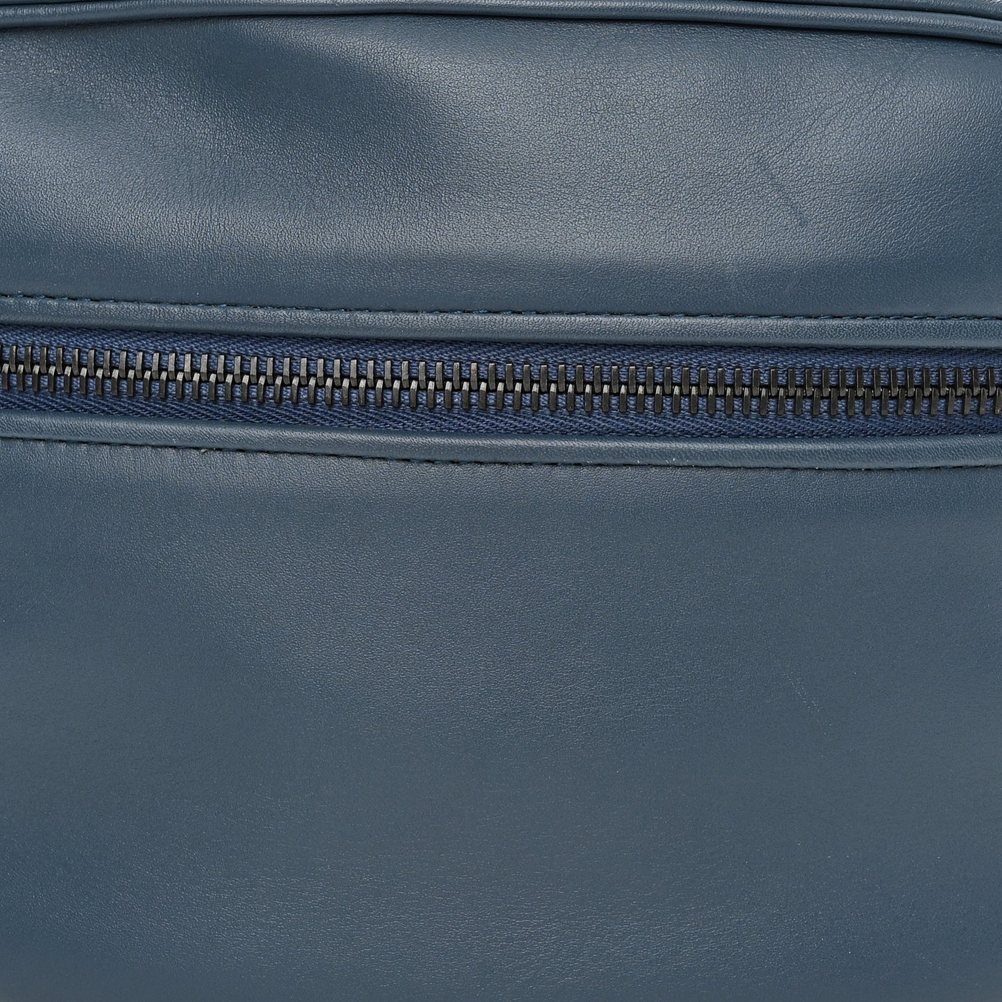 Nappa Intrecciato Front Zip Belt Bag Blue