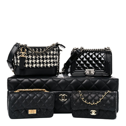 Chanel Lambskin Calfskin Tweed Success Story Set of 4 Minis Bags Black 1 of 47