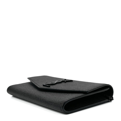 Saint Laurent Grain de Poudre Uptown Chain Wallet Black 8 of 10