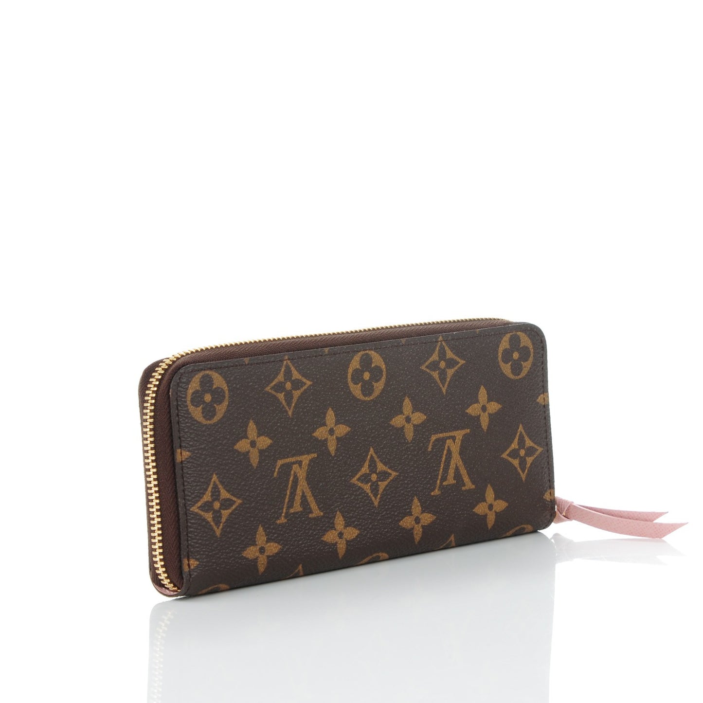 Monogram Clemence Wallet Rose Ballerine