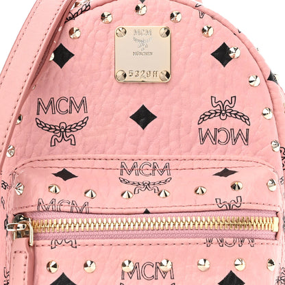 MCM Visetos Stud Mini Stark Backpack Soft Pink 8 of 14