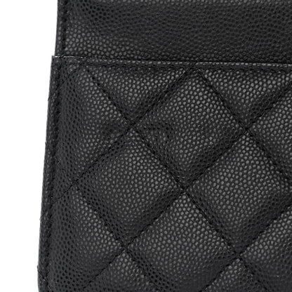 Chanel Caviar Quilted Crystal CC Wallet On Chain WOC Black 13 of 13