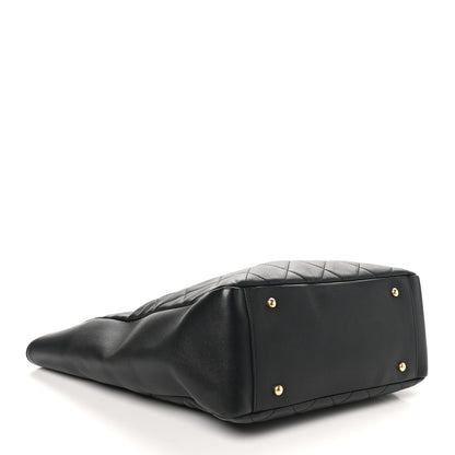 Chanel Lambskin Quilted Shopping Tote Black 4 of 10