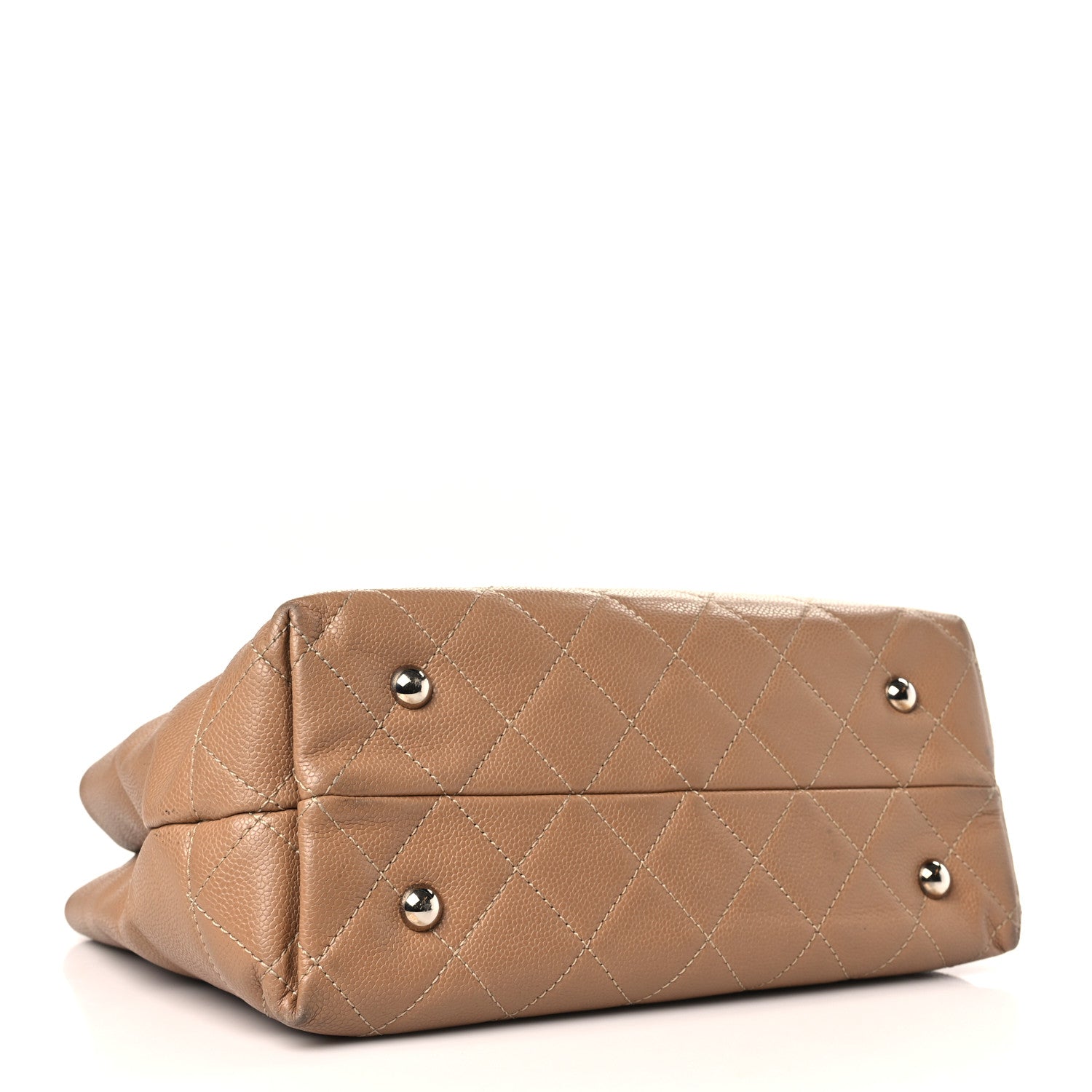 Chanel Caviar Medium Soft CC Top Handle Tote Dark Beige 4 of 16
