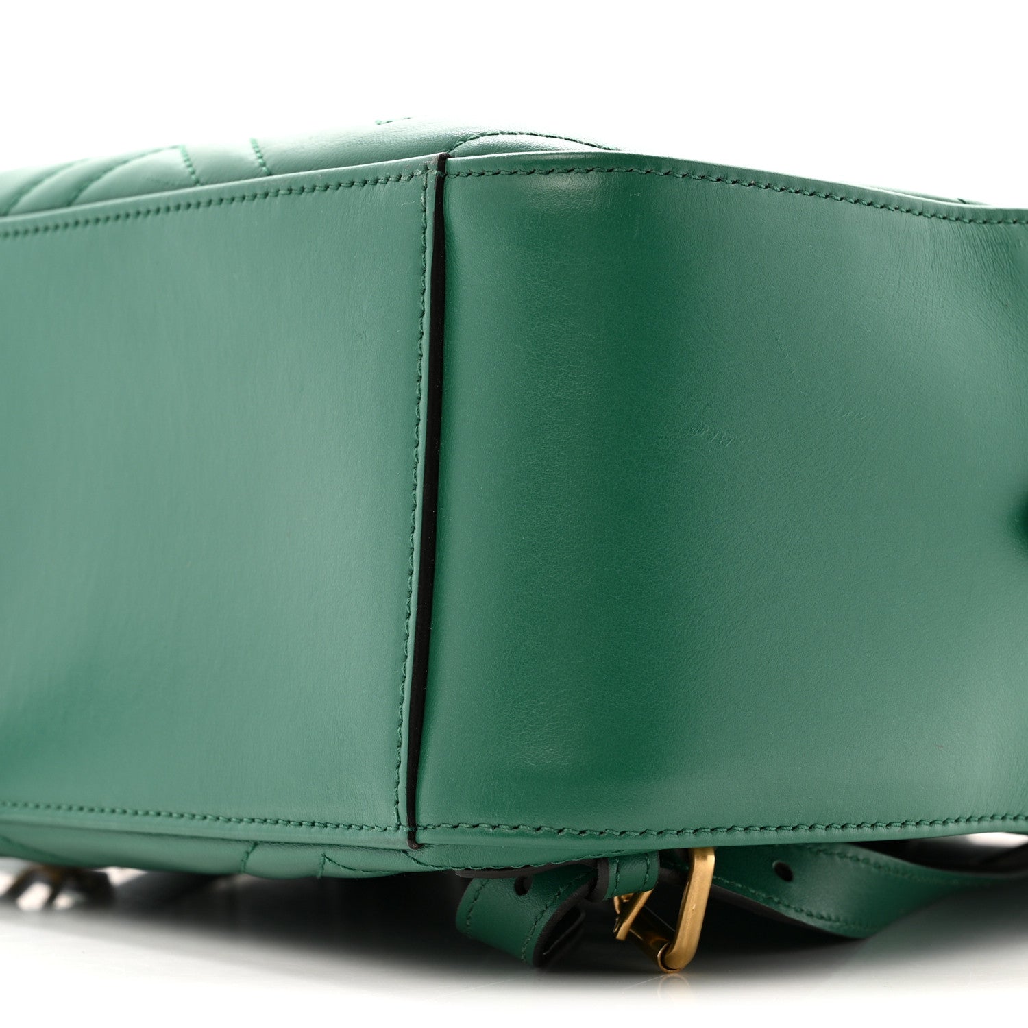 Gucci Calfskin Matelasse GG Marmont Dome Backpack Emerald Green 10 of 11