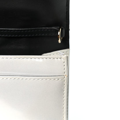 Christian Dior Patent Micro-Cannage Diorama Wallet on Chain Pouch White 10 of 10
