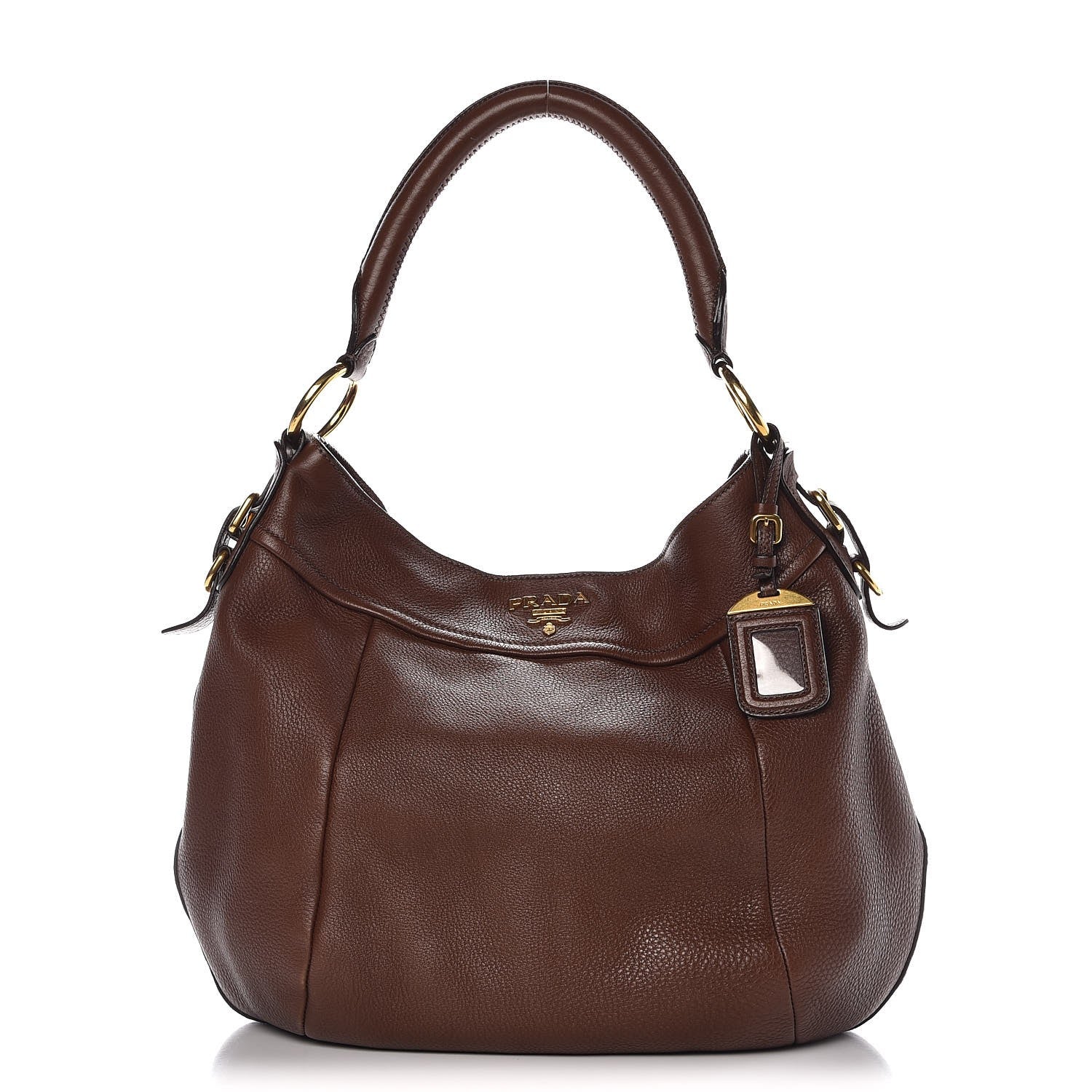 Prada Vitello Daino Hobo Bruciato 1 of 8