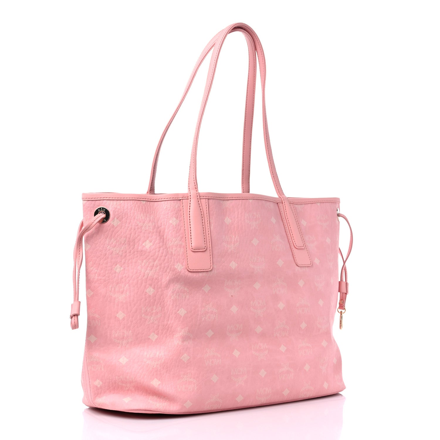 MCM Visetos Medium Liz Reversible Shopper Tote Blossom Pink 3 of 13