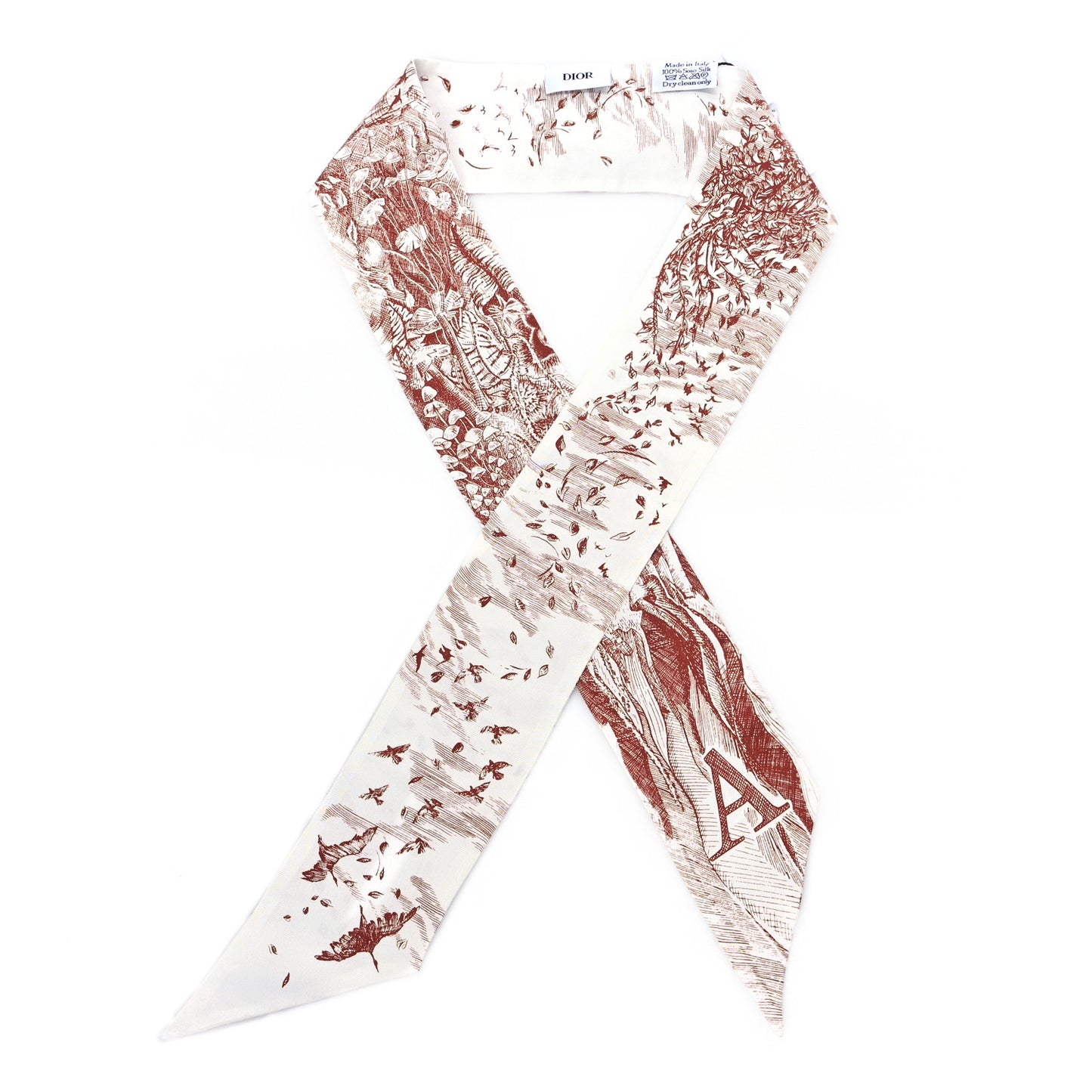 Silk ABCDior A Mitzah Scarf Red