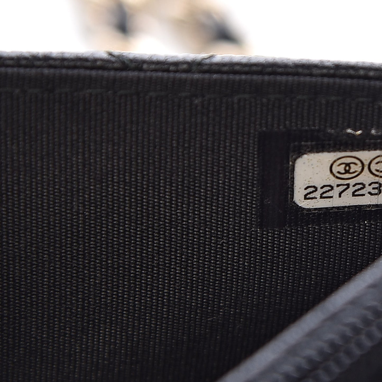 Caviar Quilted Boy Wallet On Chain WOC Black
