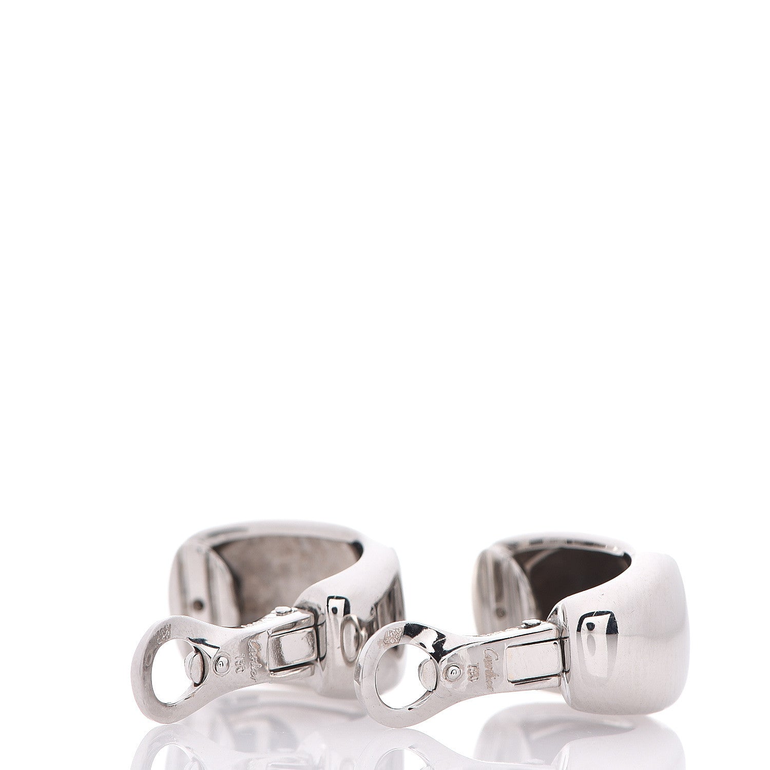 Cartier 18K White Gold Nouvelle Vague Clip-On Earrings 3 of 3