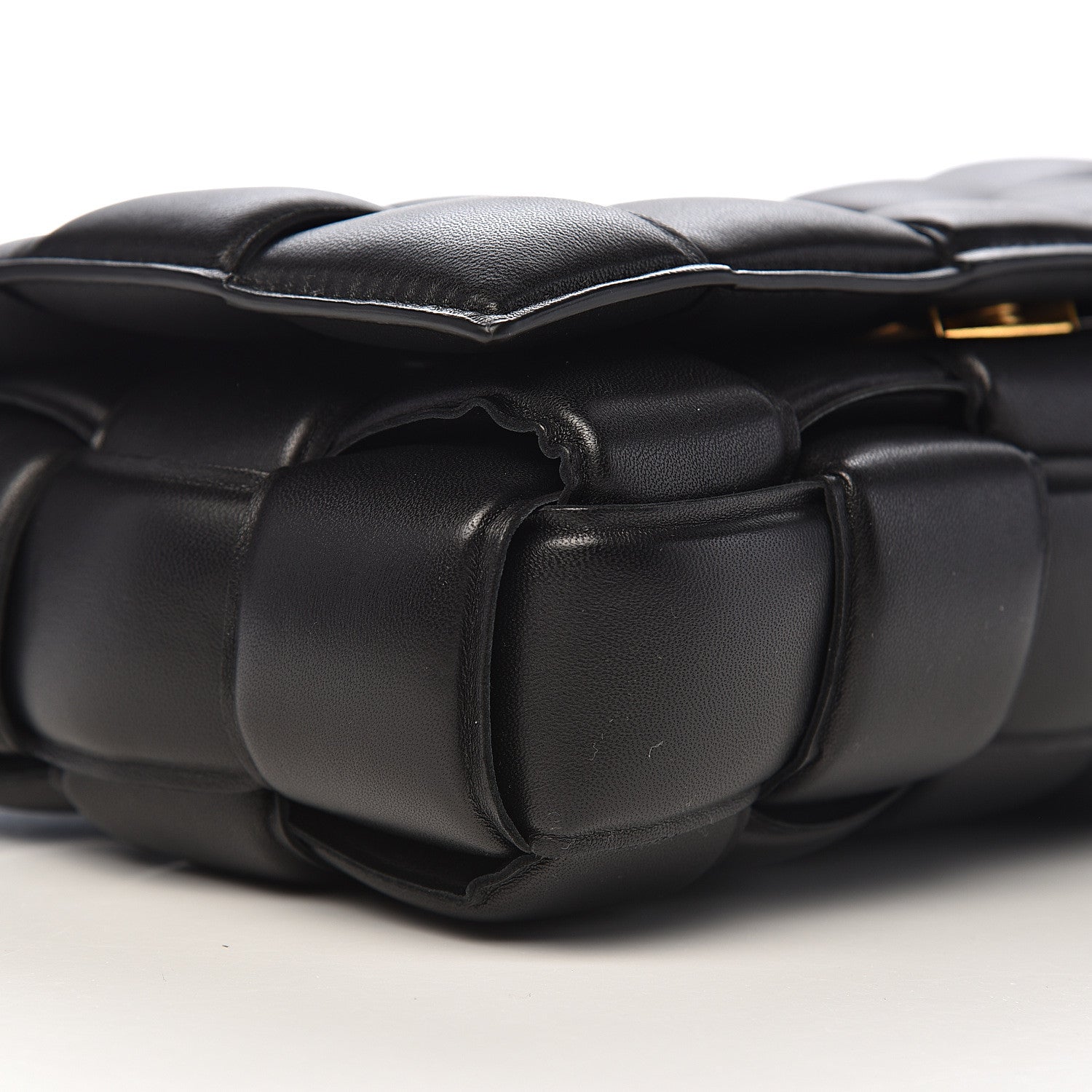 Bottega Veneta Paper Calfskin Maxi Intreccio Padded Cassette Crossbody Bag Black 7 of 9