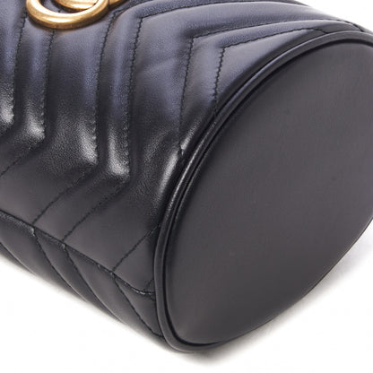Gucci Calfskin Matelasse Mini GG Marmont 2.0 Bucket Bag Black 7 of 9