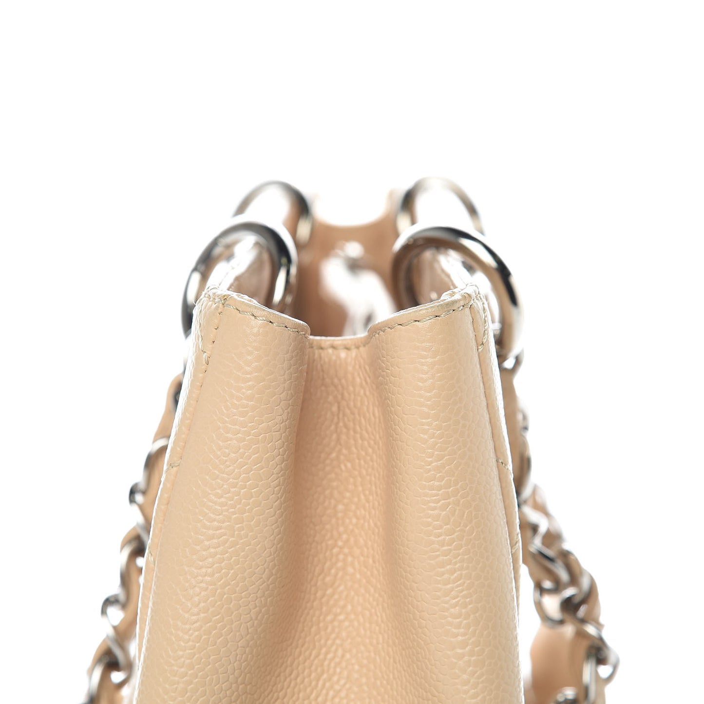Caviar Quilted Grand Shopping Tote GST Beige Clair