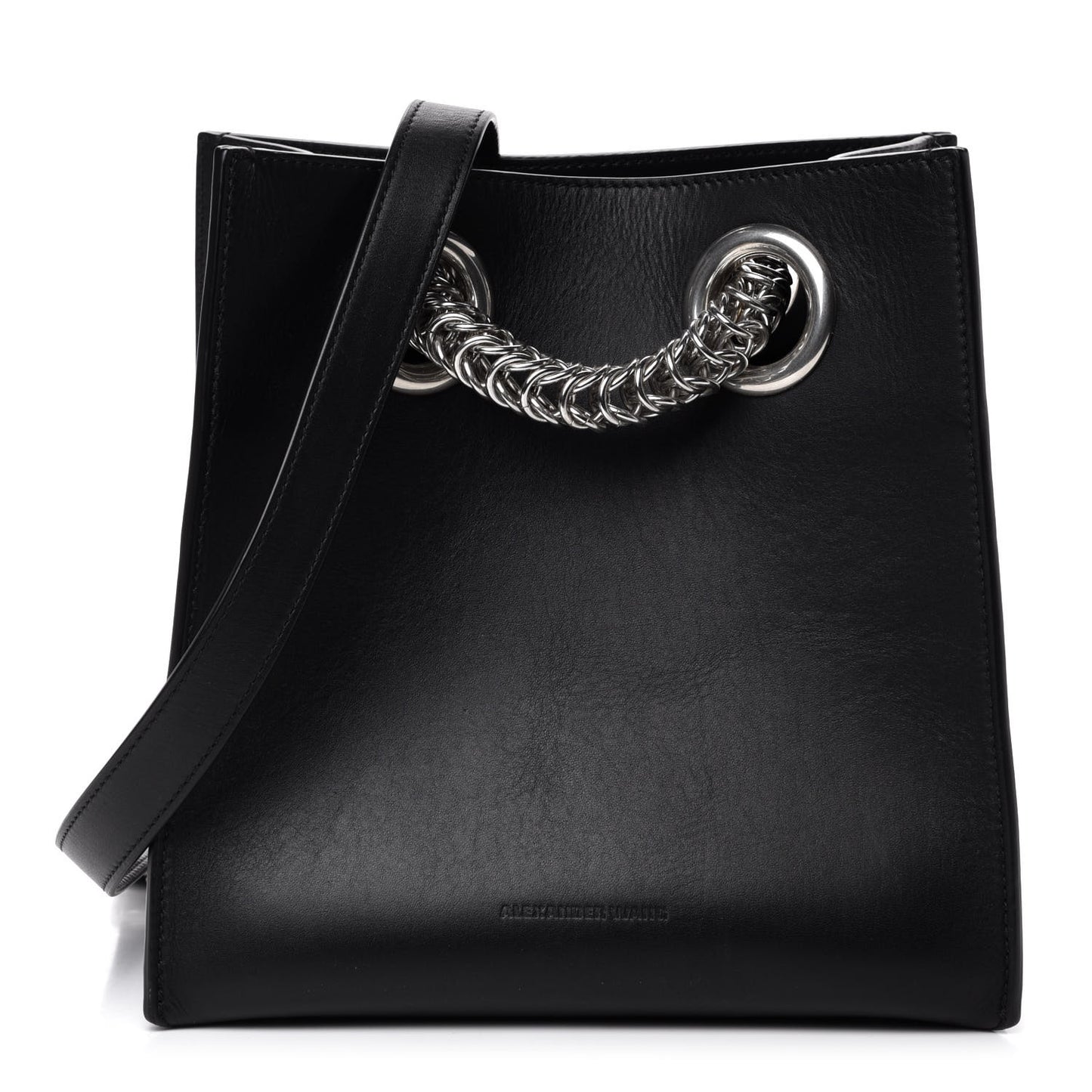 Smooth Calfskin Genesis Box Chain Bag Black