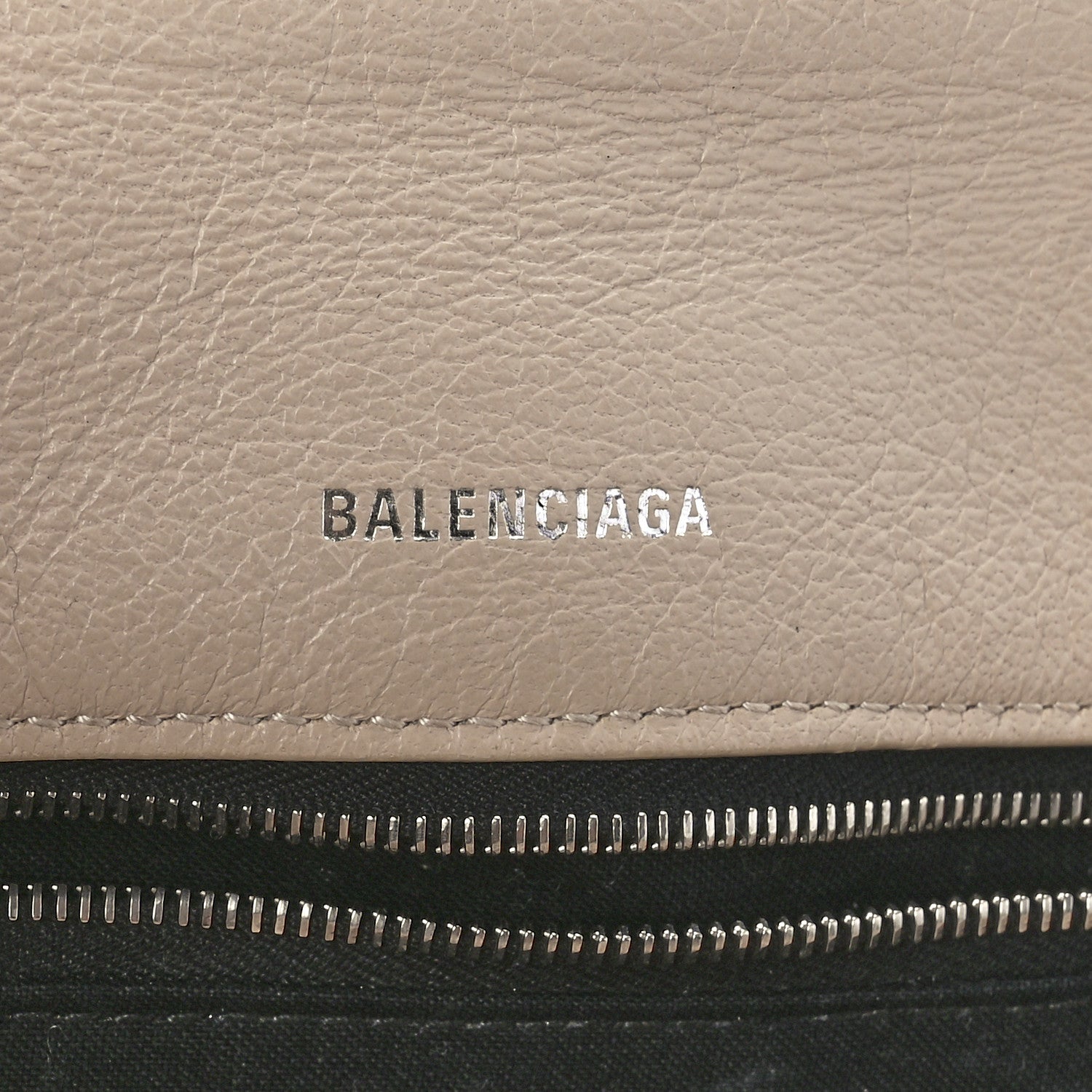 Balenciaga Nappa Calfskin Quilted Touch B Puffy Clutch Light Beige 5 of 10