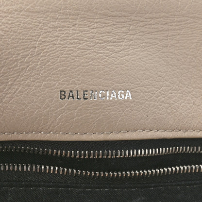 Balenciaga Nappa Calfskin Quilted Touch B Puffy Clutch Light Beige 5 of 10