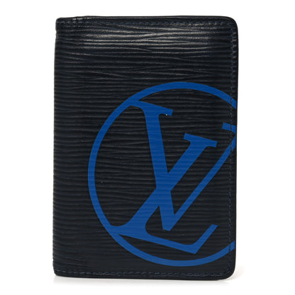 Louis Vuitton Epi Initials Pocket Organizer Blue Marine 1 of 7