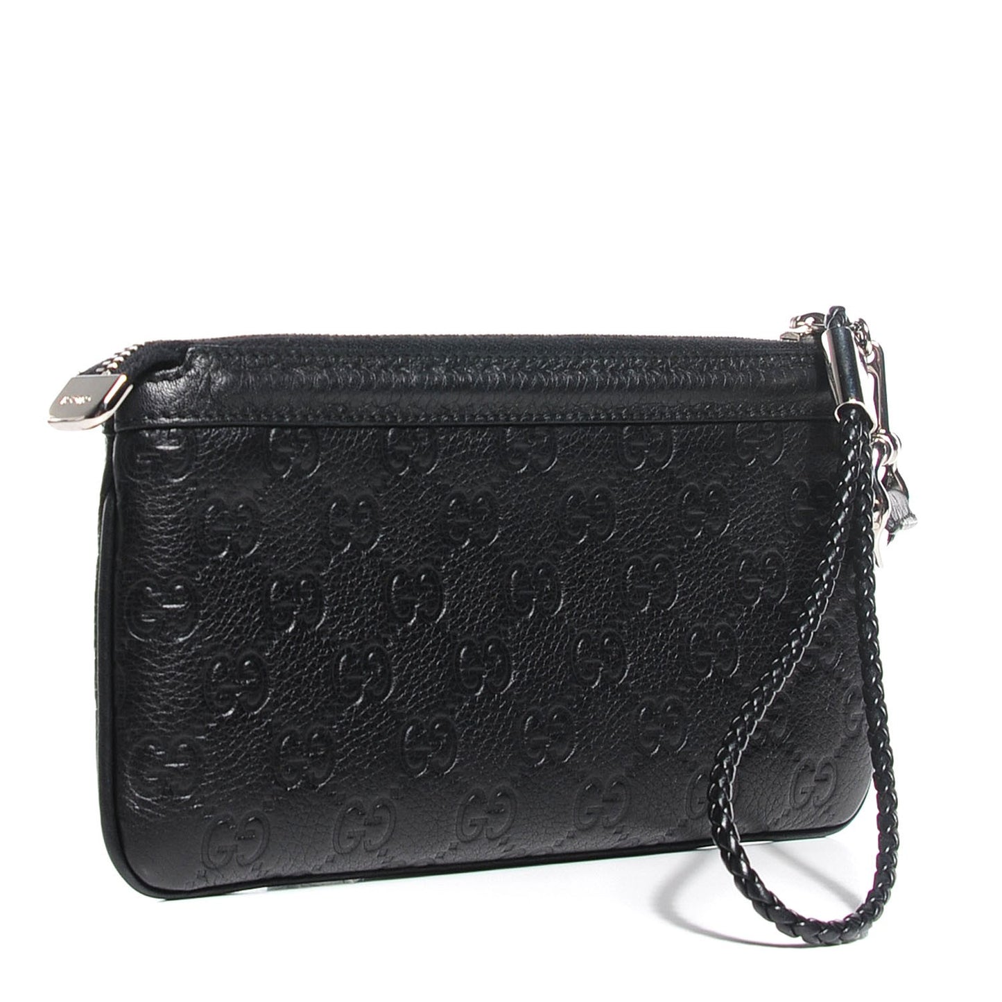 Guccissima Horsebit Detail Wristlet Black
