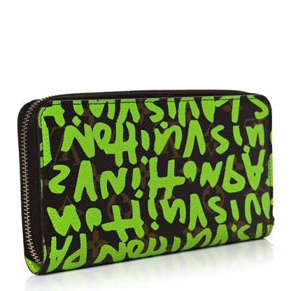 Louis Vuitton Monogram Graffiti Zippy Wallet Green 3 of 10