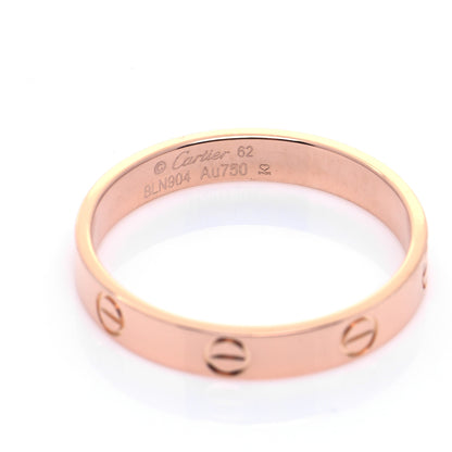 Cartier 18K Pink Gold 3.5mm LOVE Wedding Band Ring 62 10 5 of 5