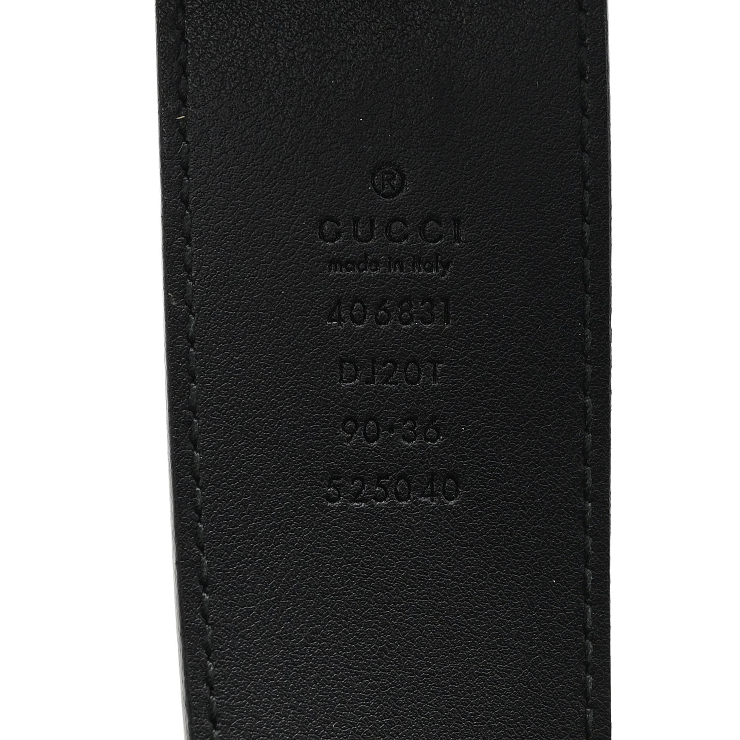 Gucci Textured Dollar Calfskin Double G 40mm Belt 90 36 Black 3 of 4
