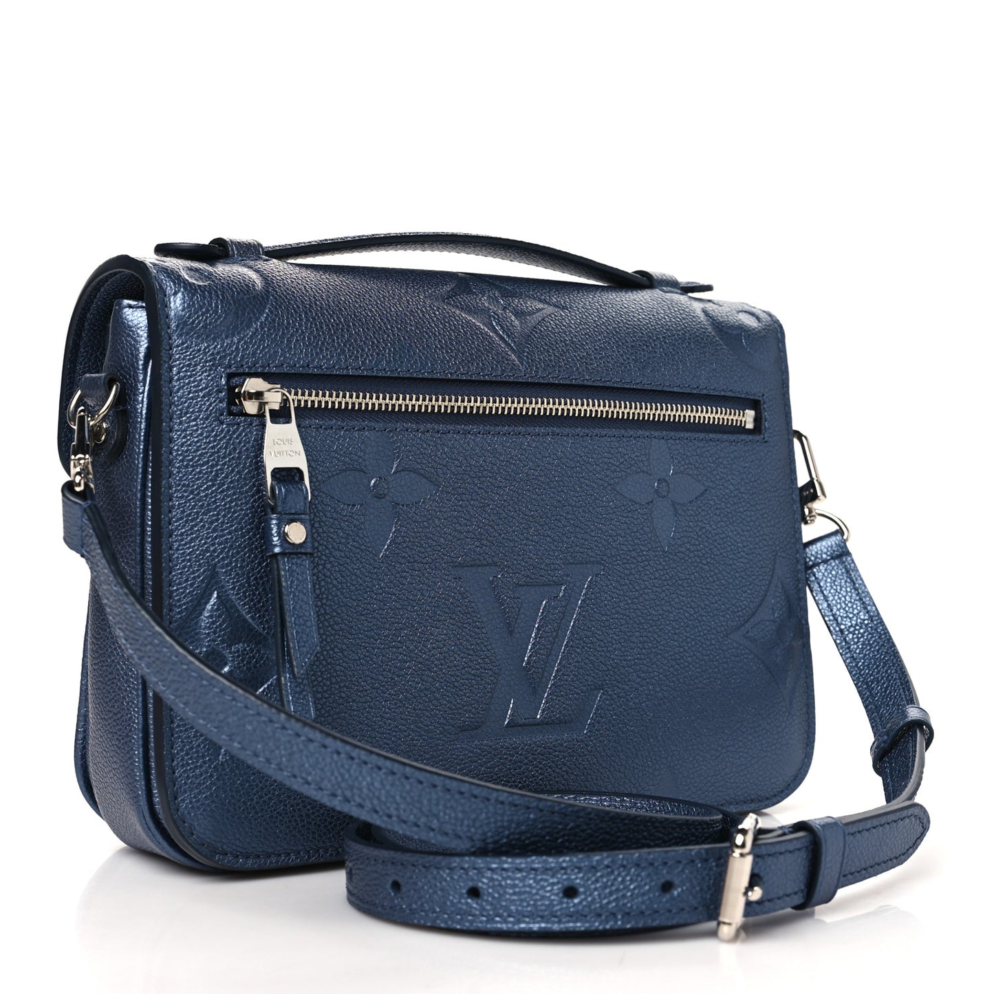 Metallic Empreinte Monogram Giant Pochette Metis Navy Nacre