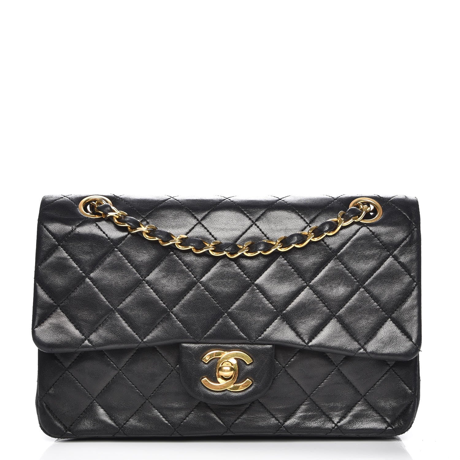 Chanel Lambskin Quilted Small Double Flap Black 1 of 11