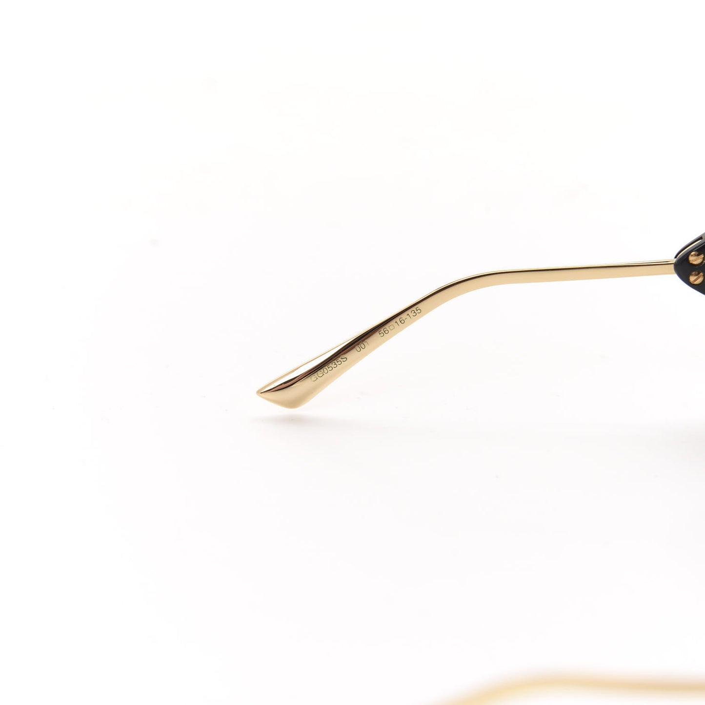 Acetate Square Frame Wing Sunglasses GG0535S Black