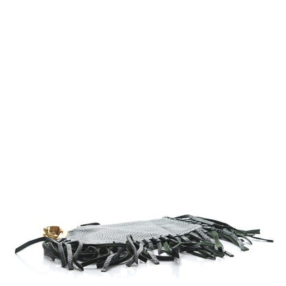 Valentino Garavani Calfskin C-Rockee Sagittarius Fringe Clutch Light Emerald 4 of 10