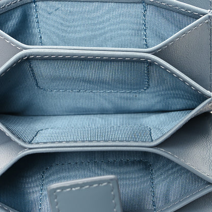 Christian Dior Patent Cannage Lady Dior 5 Gusset Card Holder Cloud Blue 5 of 9