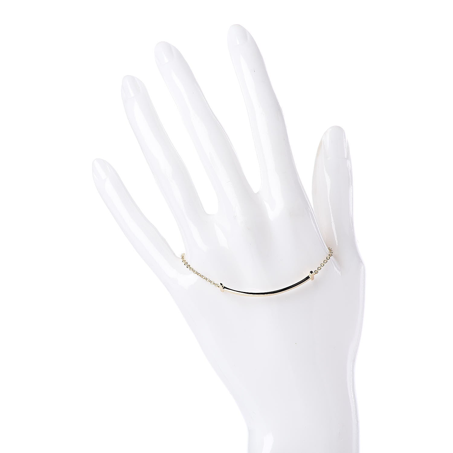 Tiffany 18K Yellow Gold T Smile Bracelet 2 of 5