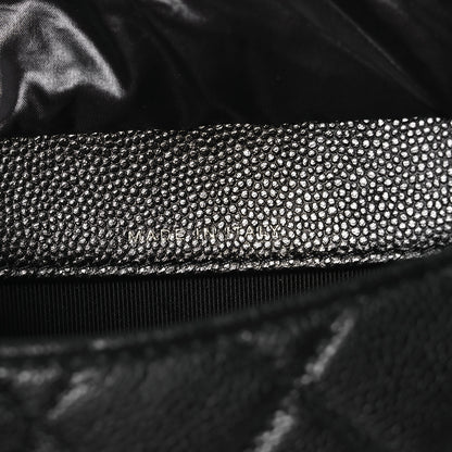 Chanel Caviar Fabric Graffiti Foldable Tote Bag With Chain Black Multicolor 11 of 19