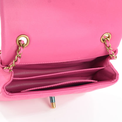Chanel Lambskin Chevron Quilted Extra Mini Flap Pink 5 of 8