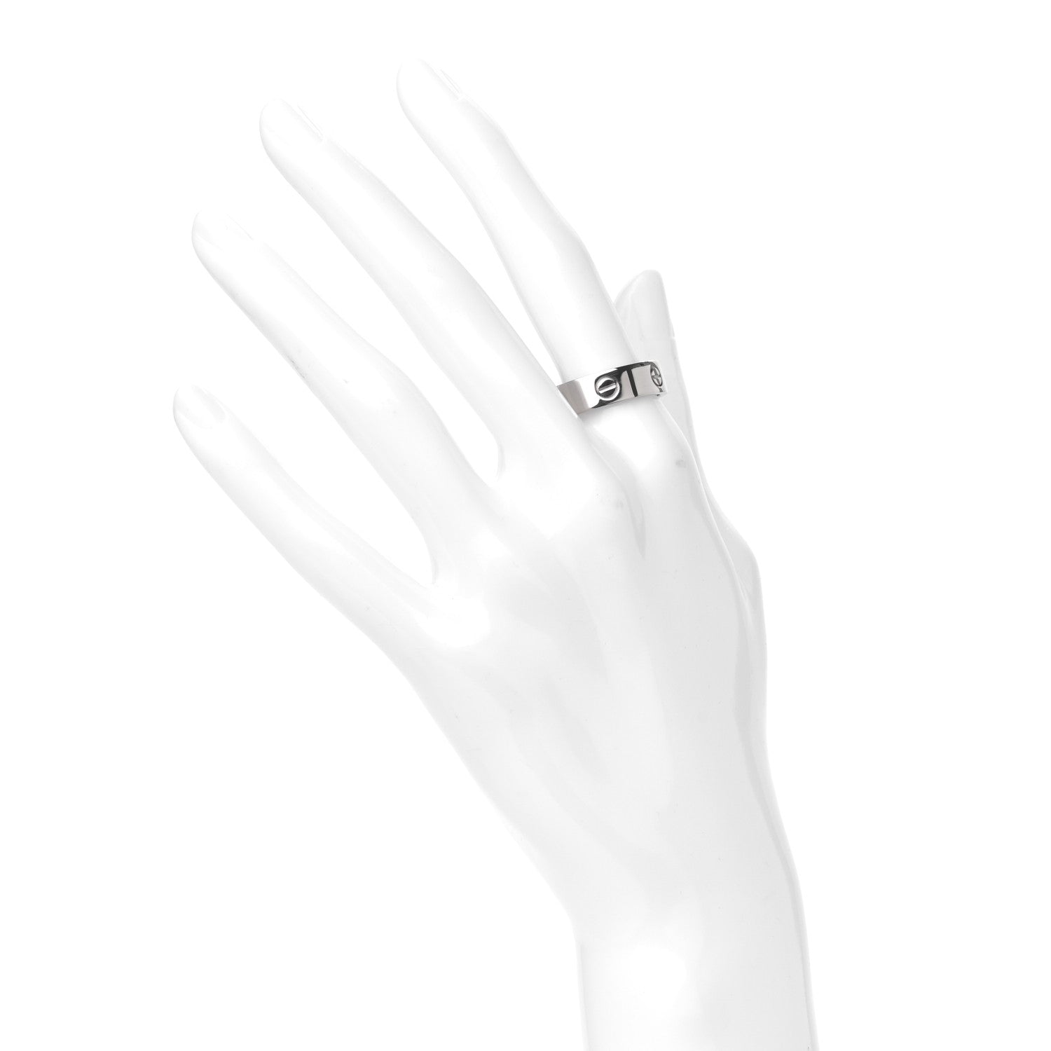 Cartier 18K White Gold 5.5mm LOVE Ring 59 8.75 2 of 5